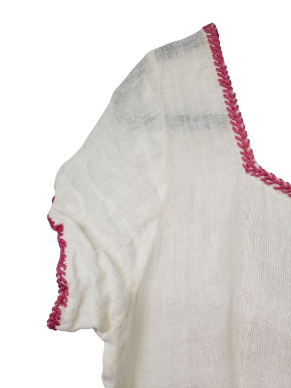 Tach Clothing Raffaella Free People White Pink Linen Floral Embroidered Dress - Picture 16 of 16